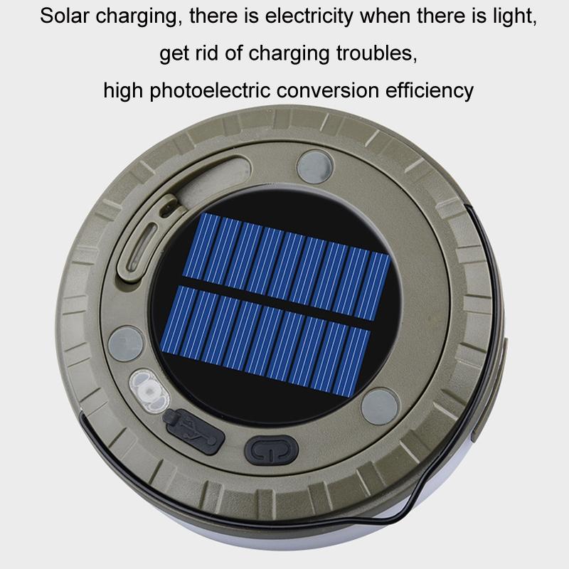 Solar Rechargeable Camping Lantern With 10M RGB String Lights Type C Fast Charging 9