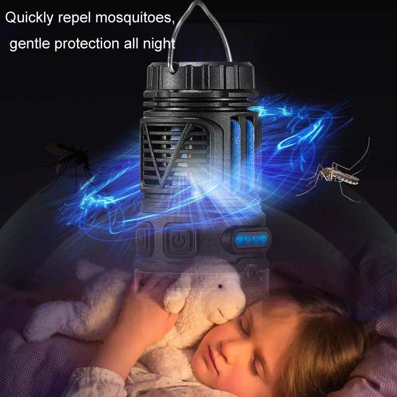 3 In 1 Camping Light With Mosquito Repellent Magnetic Tent Lantern Rechargeable Flashlight 9