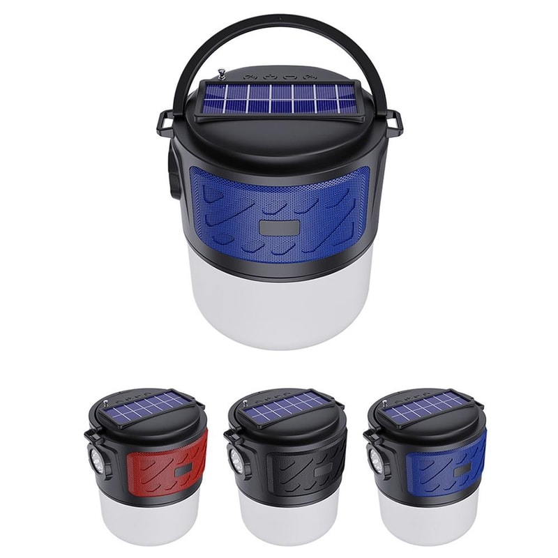Solar Camping Bluetooth Speaker Lantern With FM Radio Flashlight 1