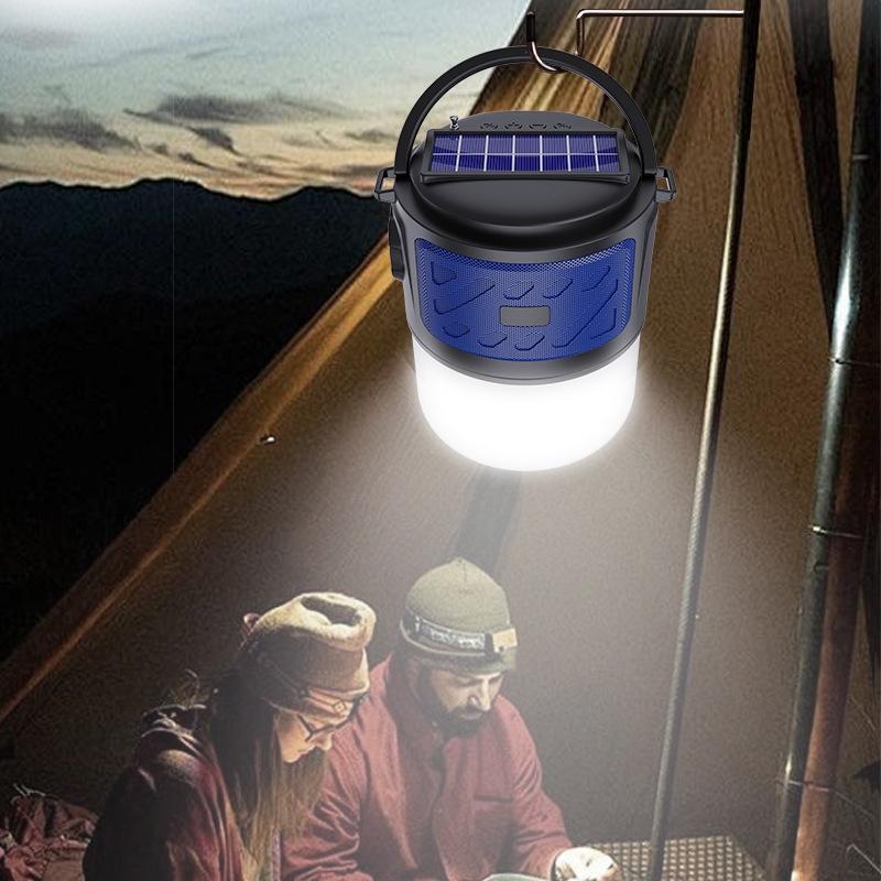 Solar Camping Bluetooth Speaker Lantern With FM Radio Flashlight 0
