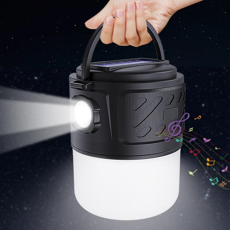 Solar Camping Bluetooth Speaker Lantern With FM Radio Flashlight 11