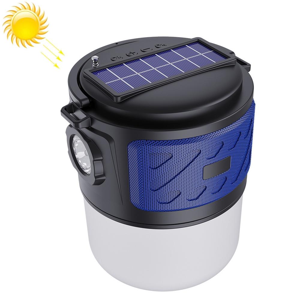 Solar Camping Bluetooth Speaker Lantern With FM Radio Flashlight 7
