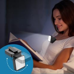 rechargeable clip on reading light for camping, cycling & night fishing