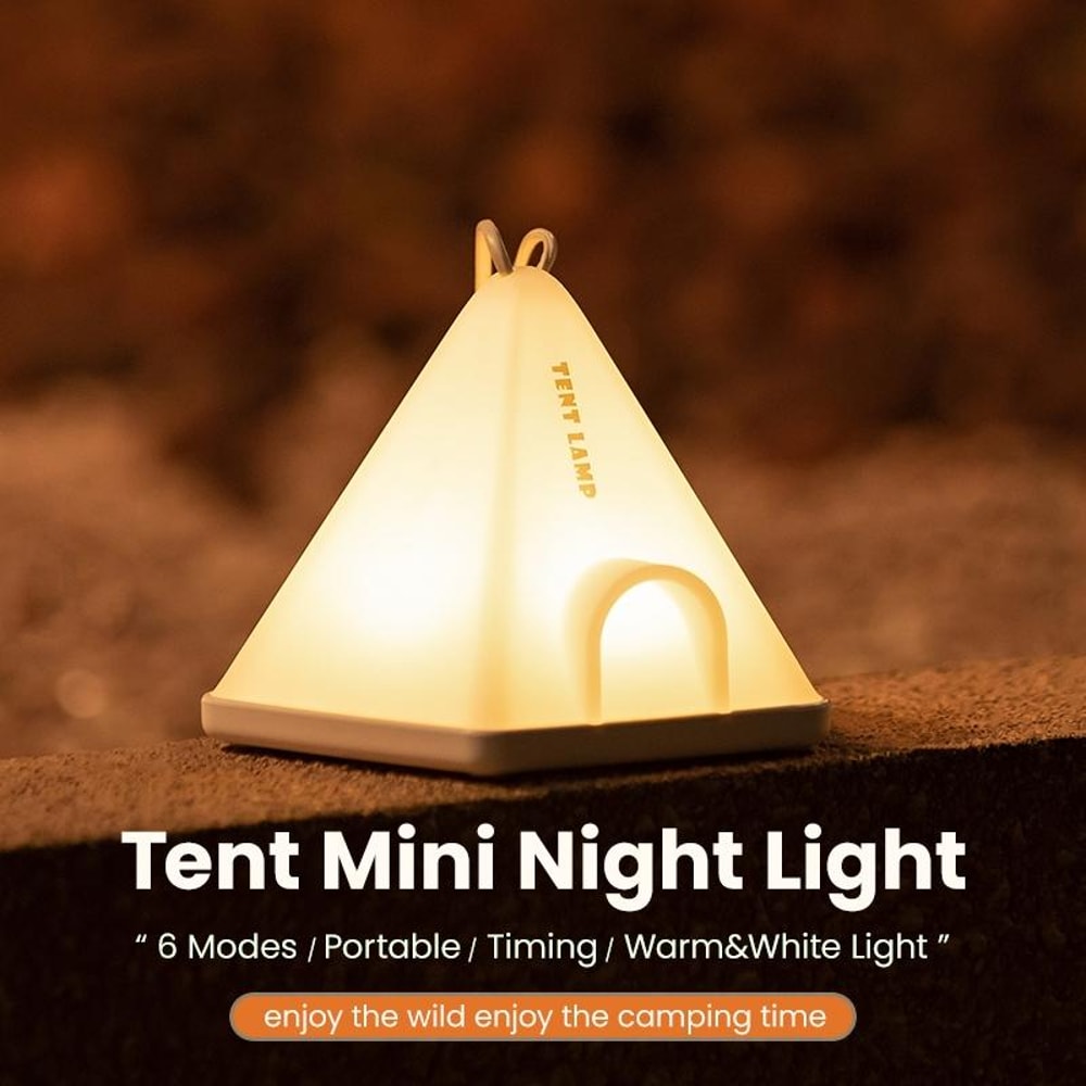 Rechargeable Camping Night Light With Timer Adjustable Warm Ambient Lighting 3