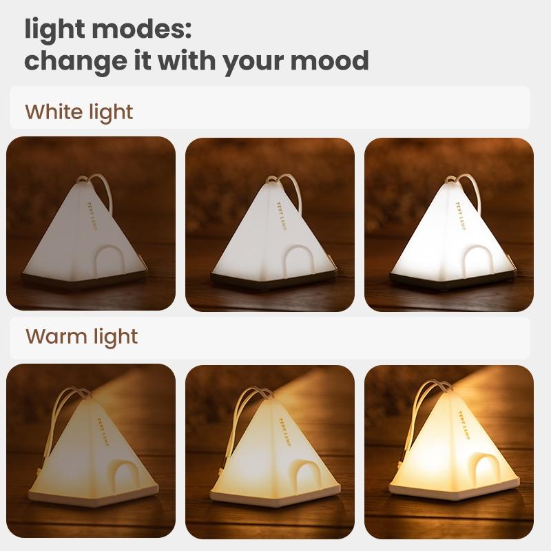 Rechargeable Camping Night Light With Timer Adjustable Warm Ambient Lighting 4