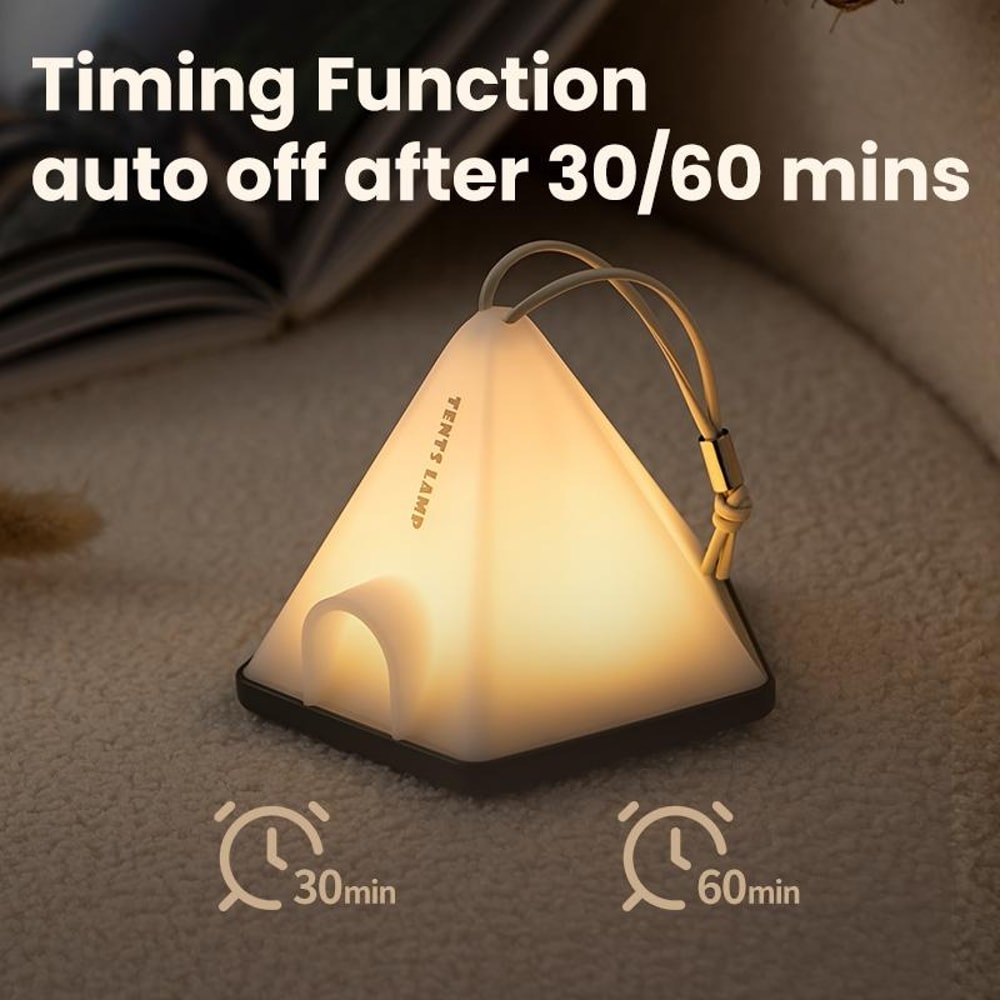 Rechargeable Camping Night Light With Timer Adjustable Warm Ambient Lighting 6