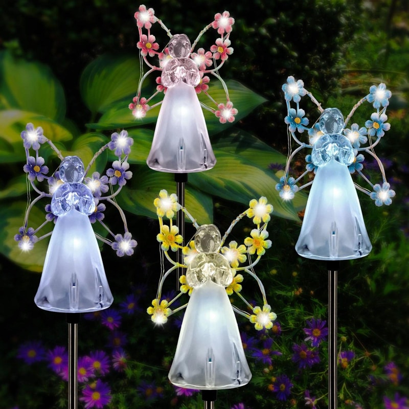 Solar Angel Garden Stake Light Waterproof Outdoor Patio Decor Lamp 0