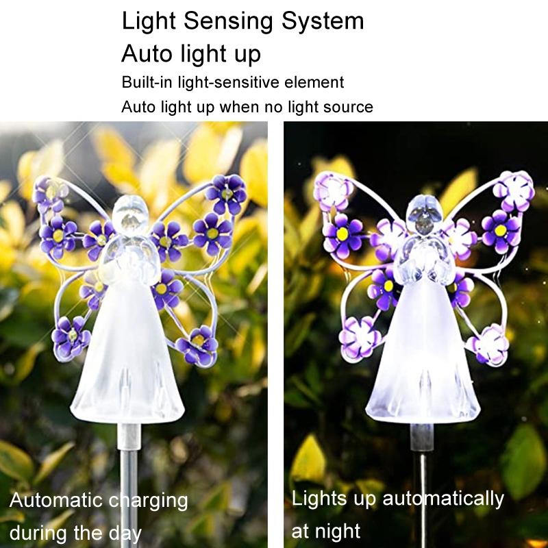 Solar Angel Garden Stake Light Waterproof Outdoor Patio Decor Lamp 5