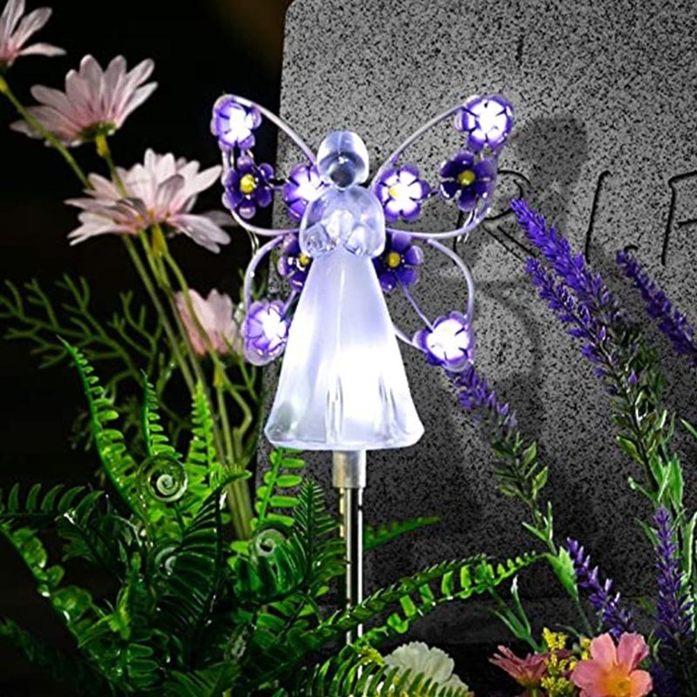 Solar Angel Garden Stake Light Waterproof Outdoor Patio Decor Lamp 7