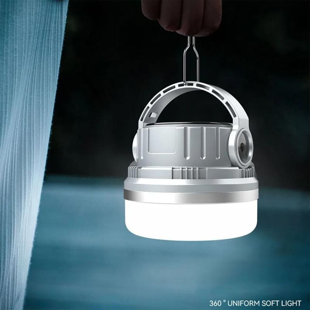 Solar Camping Lantern With Portable Power Bank Vintage LED Tent Light 3