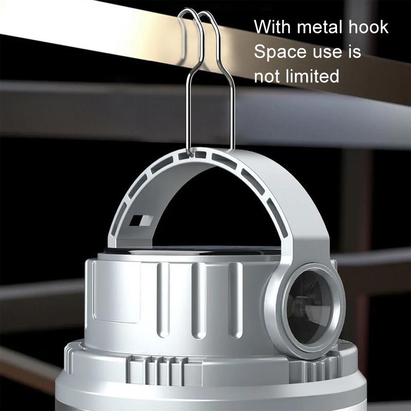 Solar Camping Lantern With Portable Power Bank Vintage LED Tent Light 11