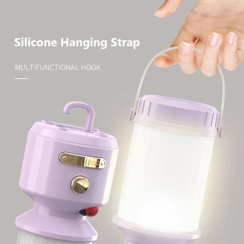 Rechargeable LED Bedside Lamp With Touch Dimming Portable Camping Ambient Light 11
