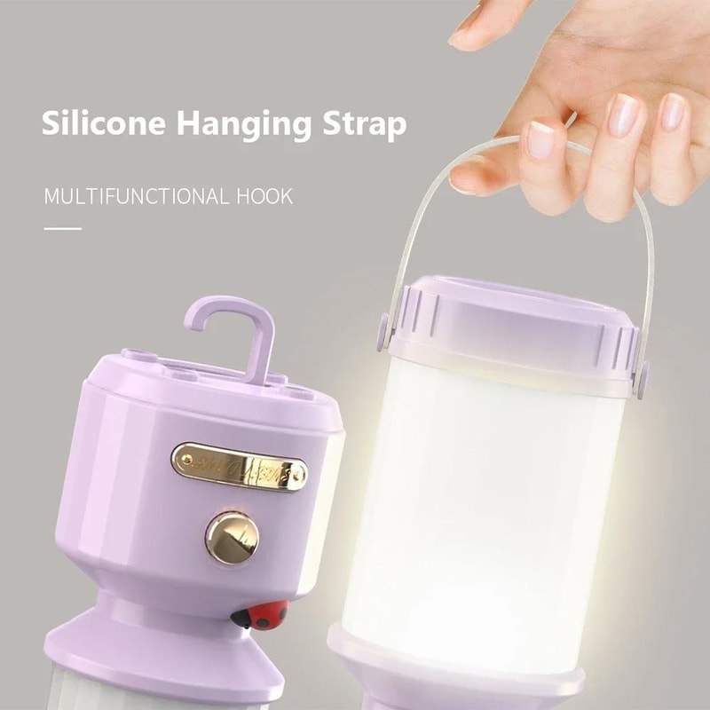Rechargeable LED Bedside Lamp With Touch Dimming Portable Camping Ambient Light 11