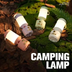rechargeable led bedside lamp with touch dimming & portable camping ambient light
