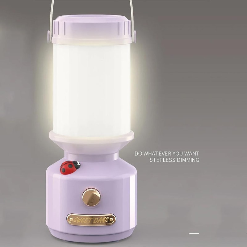 Rechargeable LED Bedside Lamp With Touch Dimming Portable Camping Ambient Light 7