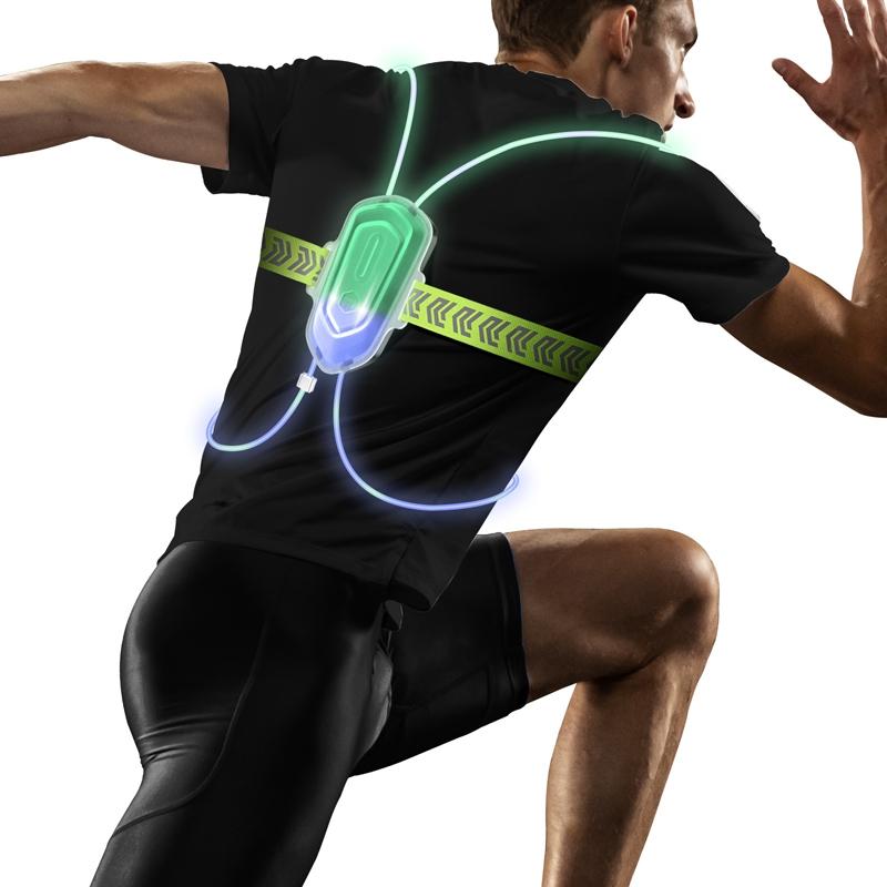 LED Running Safety Vest With USB Rechargeable Front Rear Lights 0
