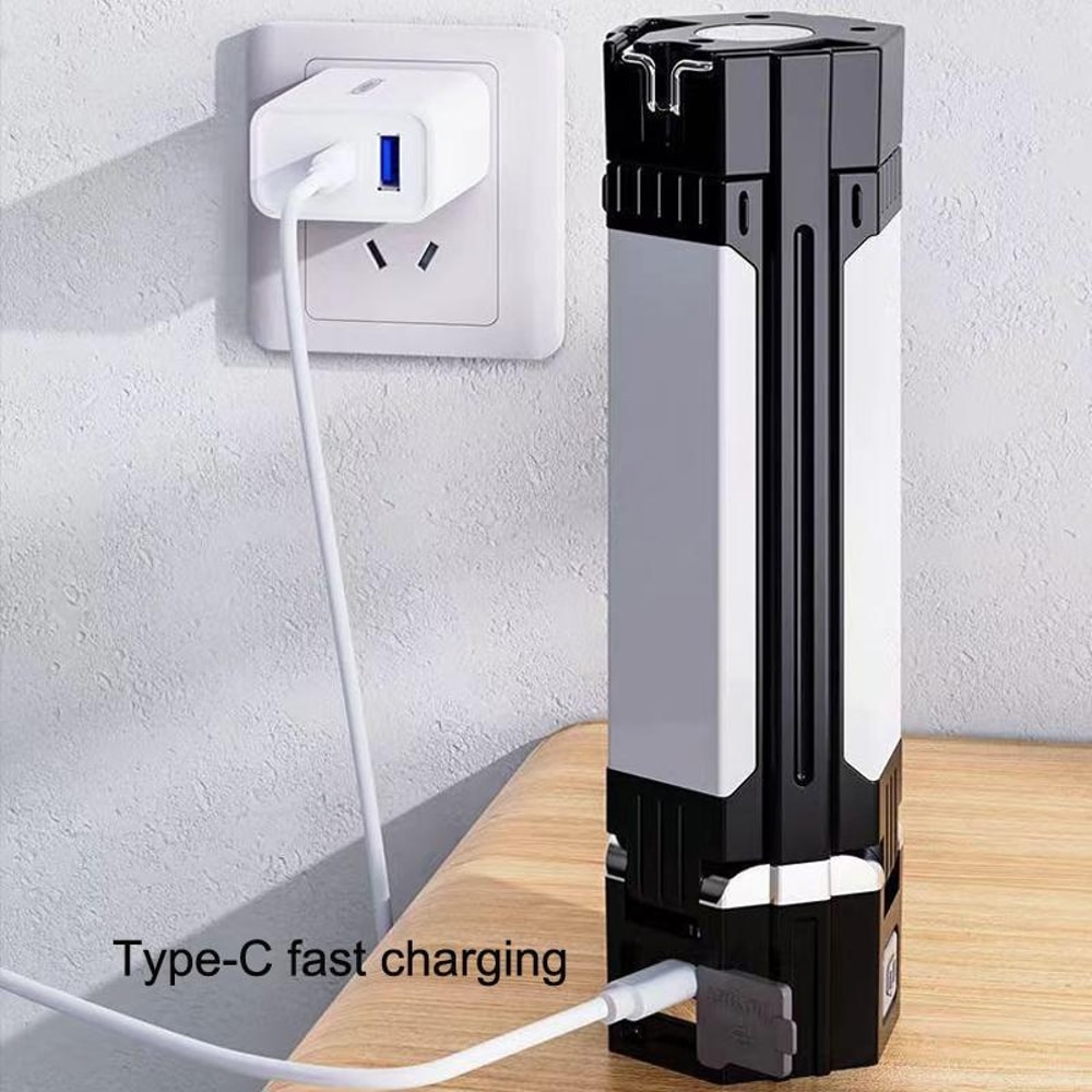 Rechargeable Camping Light With Magnetic Base Foldable Hook Portable LED Work Lamp 3