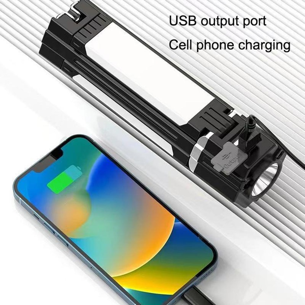 Rechargeable Camping Light With Magnetic Base Foldable Hook Portable LED Work Lamp 4