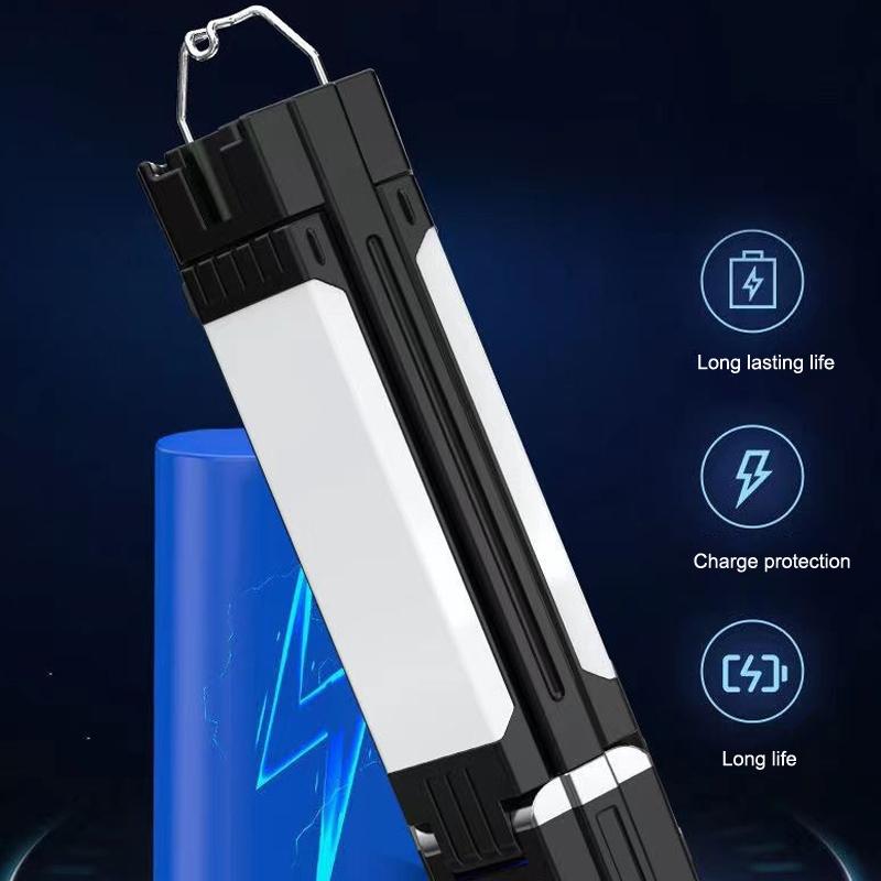 Rechargeable Camping Light With Magnetic Base Foldable Hook Portable LED Work Lamp 6