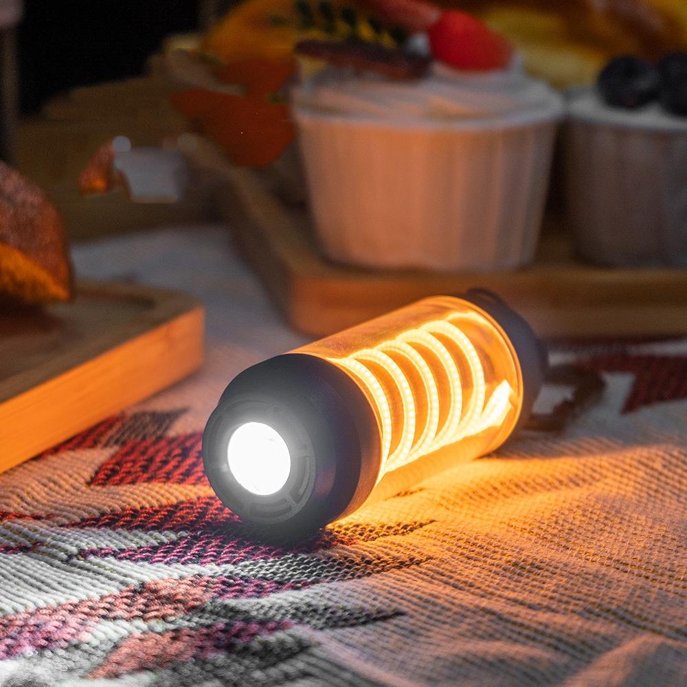 Portable Camping Lantern USB Rechargeable Waterproof Tent Light With Candle Glow Flashlight Modes 0