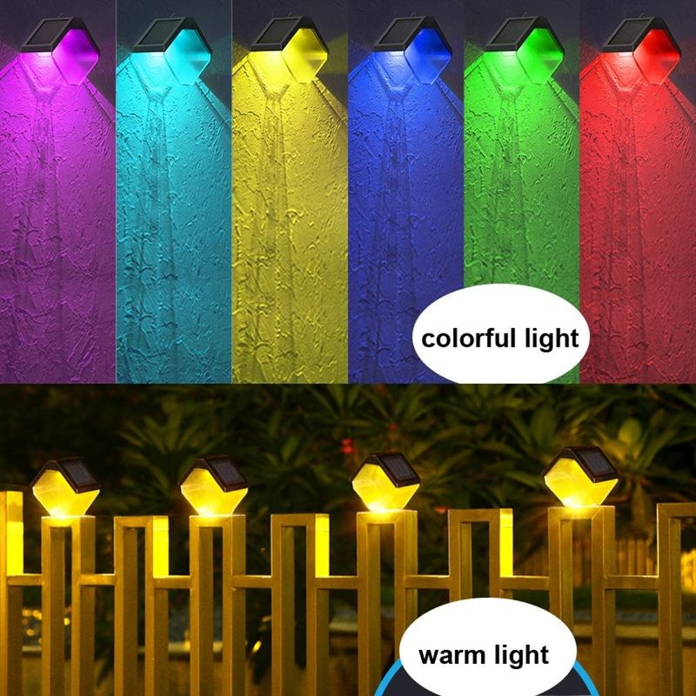SolarGlow LED Garden Wall Lamp With Warm Color Changing Light 4