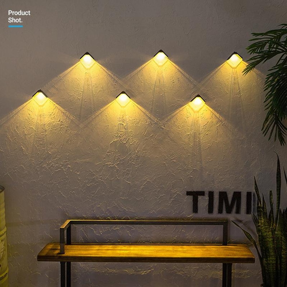 SolarGlow LED Garden Wall Lamp With Warm Color Changing Light 0
