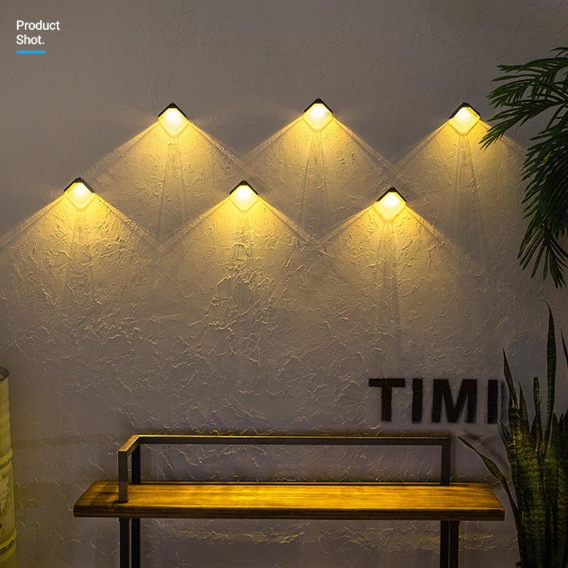 SolarGlow LED Garden Wall Lamp With Warm Color Changing Light 0
