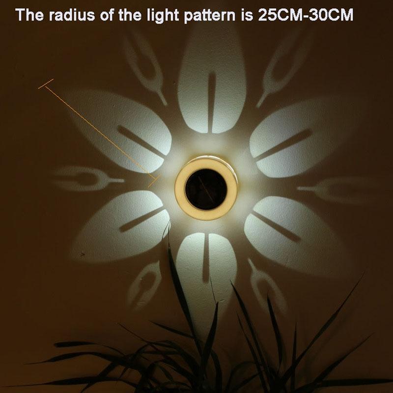 Solar Flower Pattern Wall Light For Garden Patio And Outdoor Landscape Decor 5