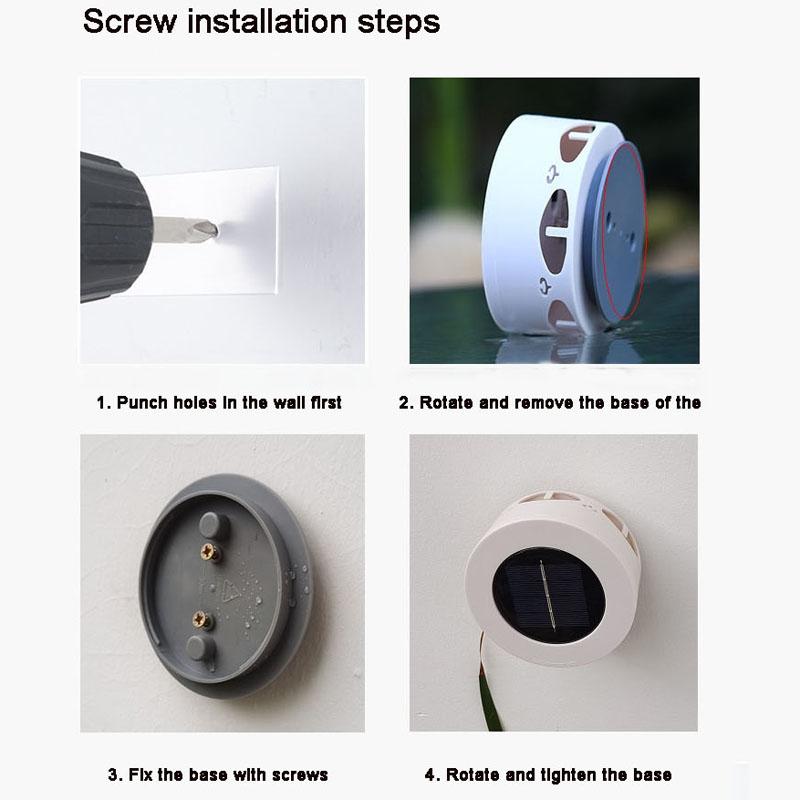 Solar Flower Pattern Wall Light For Garden Patio And Outdoor Landscape Decor 4
