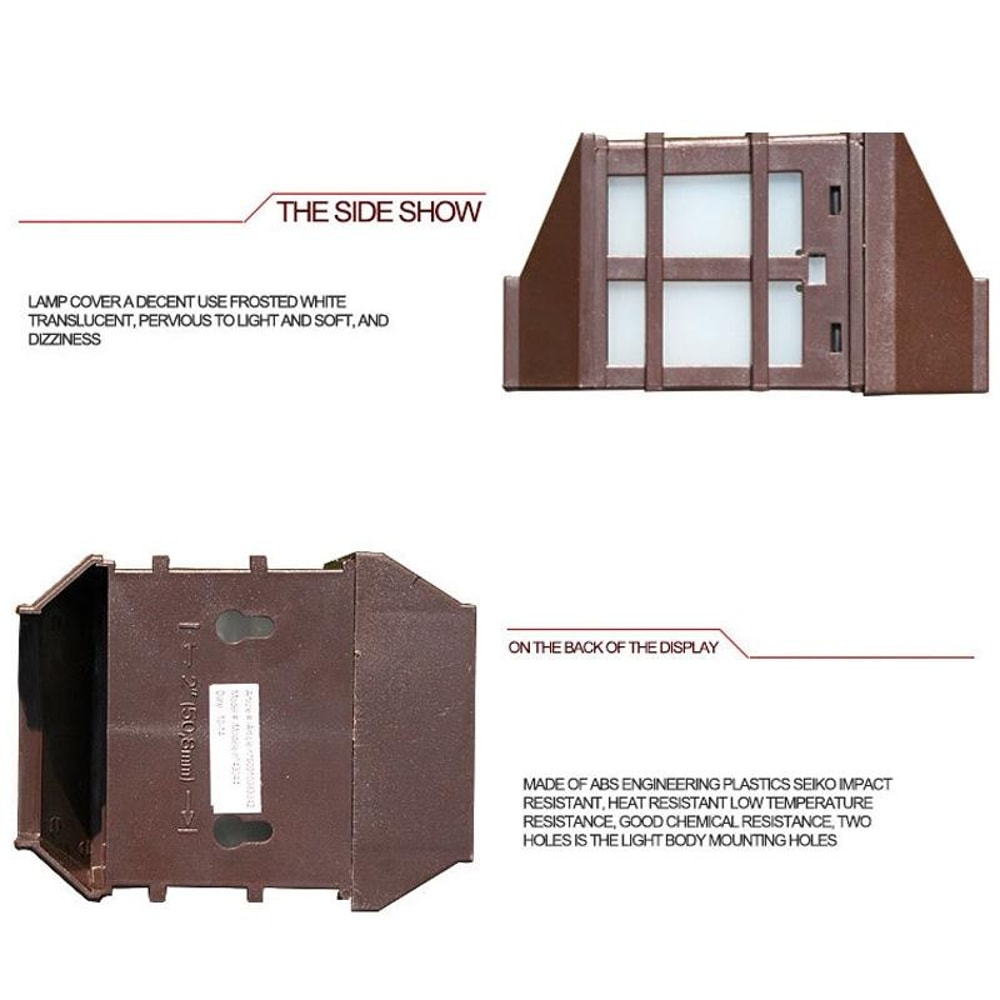 Solar LED Wall Light Outdoor Waterproof Garden Fence Lamp With Auto Dusk To Dawn Sensor 4