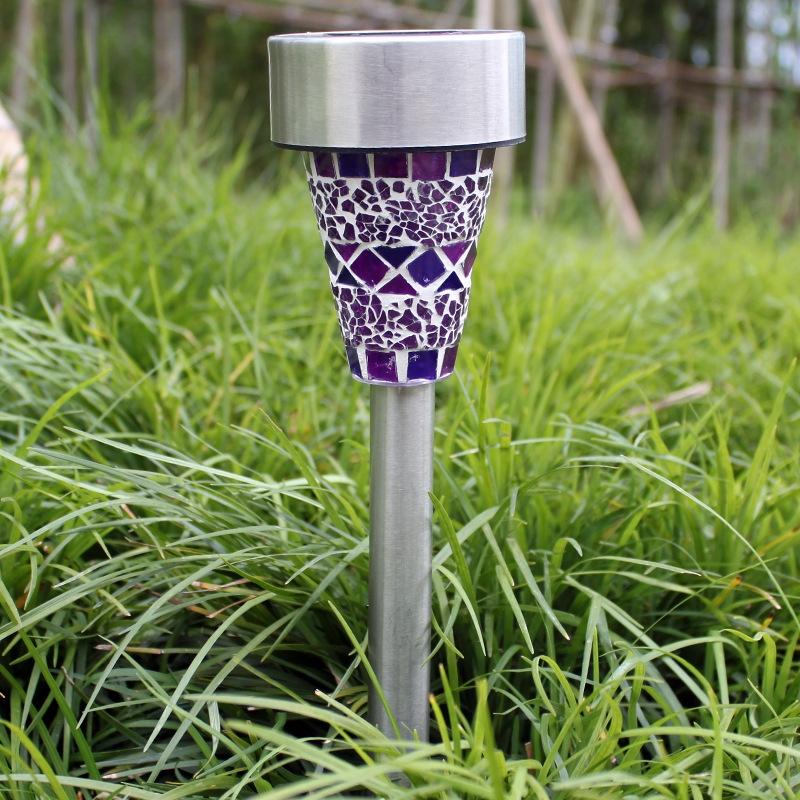 Solar Mosaic Garden Wall Lights IP65 Waterproof LED Pathway Decor 0
