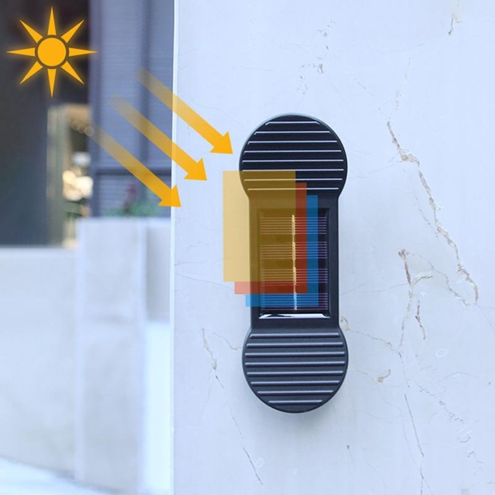 SolarGlow IP65 Solar Garden Lights Outdoor Waterproof LED Wall Lamp For Patio Steps Yard 1