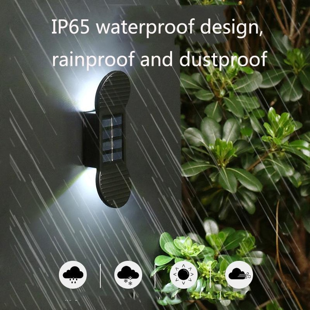 SolarGlow IP65 Solar Garden Lights Outdoor Waterproof LED Wall Lamp For Patio Steps Yard 7