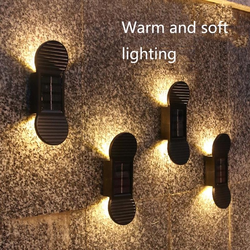 SolarGlow IP65 Solar Garden Lights Outdoor Waterproof LED Wall Lamp For Patio Steps Yard 8