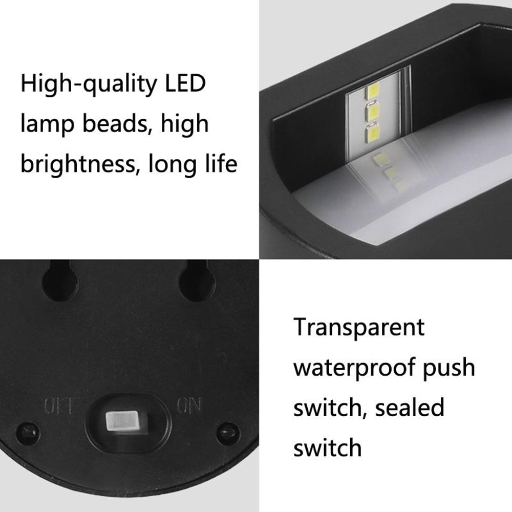 SolarGlow IP65 Solar Stair Lights Outdoor LED Wall Lamp For Garden Paths Steps 1