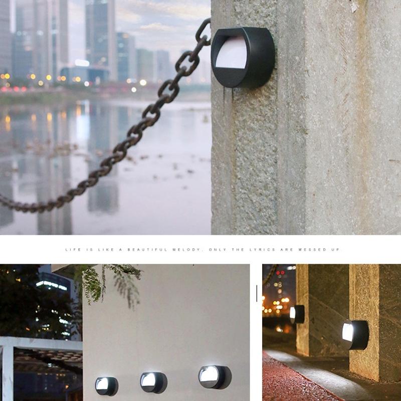 SolarGlow IP65 Solar Stair Lights Outdoor LED Wall Lamp For Garden Paths Steps 6