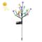 Solar Lotus Garden Lights With 16 LED Branch Stakes For Pathway And Lawn Decor 0