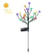 Solar Lotus Garden Lights With 16 LED Branch Stakes For Pathway And Lawn Decor 0