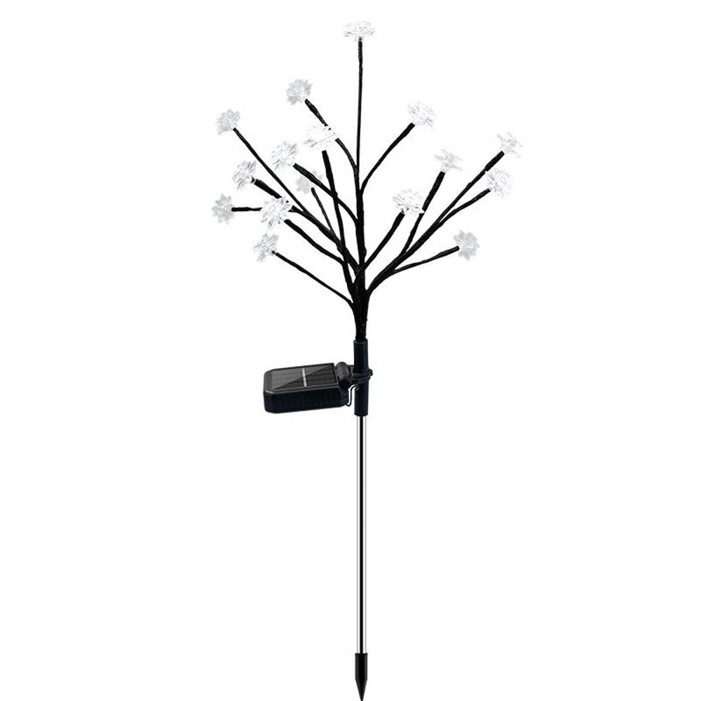 Solar Lotus Garden Lights With 16 LED Branch Stakes For Pathway And Lawn Decor 6