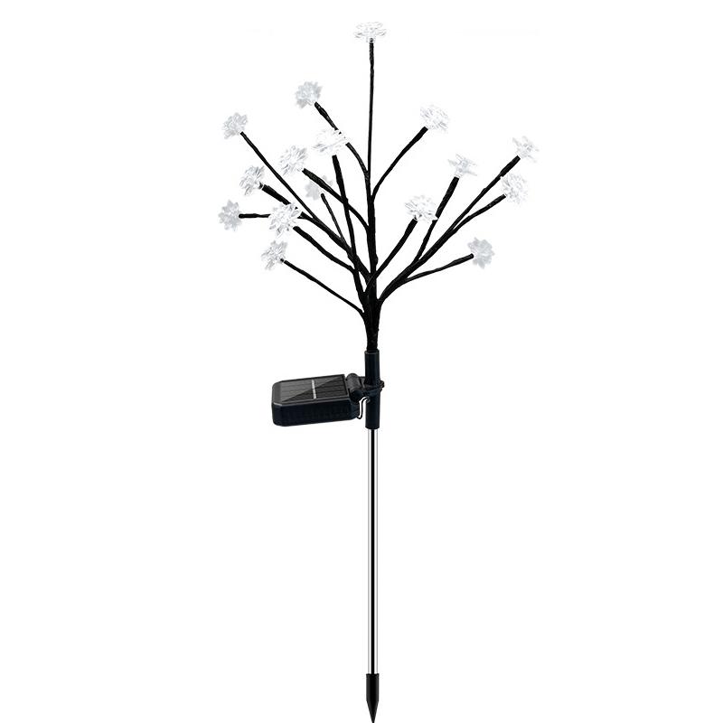 Solar Lotus Garden Lights With 16 LED Branch Stakes For Pathway And Lawn Decor 6