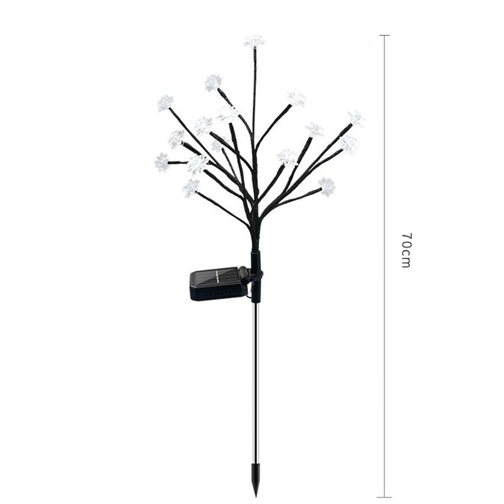 Solar Lotus Garden Lights With 16 LED Branch Stakes For Pathway And Lawn Decor 4