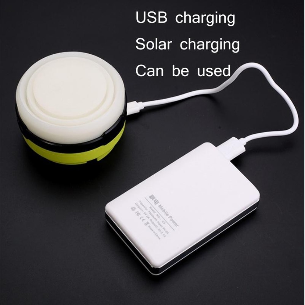 Solar Rechargeable Camping Lantern With USB Power Bank And Retractable LED Tent Light 3