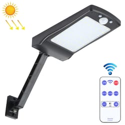 remote control solar wall light with motion sensor & ip65 waterproof 56 led security lamp
