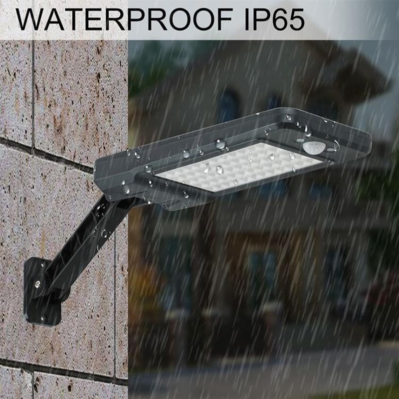 Remote Control Solar Wall Light With Motion Sensor IP65 Waterproof 56 LED Security Lamp 4