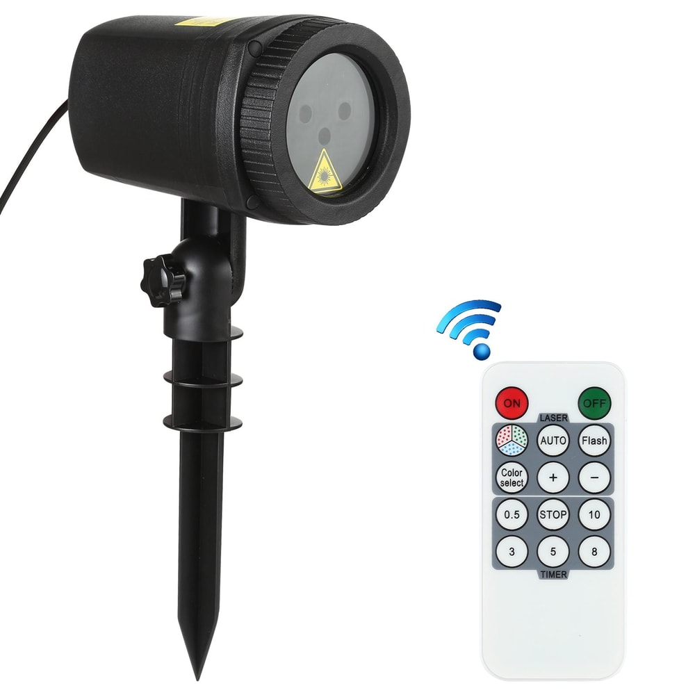 Remote Control Outdoor Laser Projector Light For Courtyard Holiday Garden Decor 0