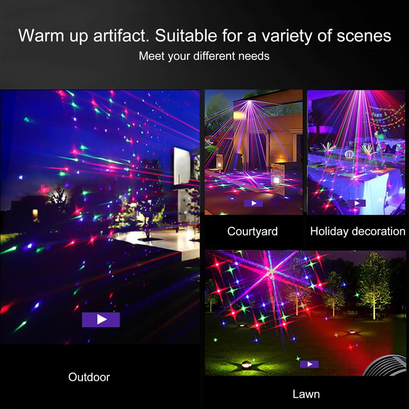 Remote Control Outdoor Laser Projector Light For Courtyard Holiday Garden Decor 2