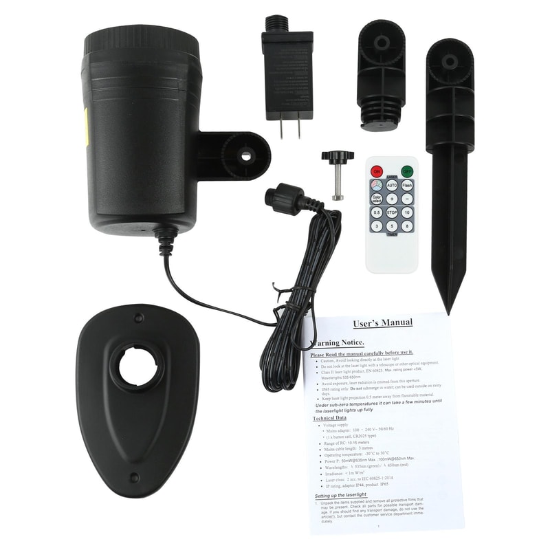 Remote Control Outdoor Laser Projector Light For Courtyard Holiday Garden Decor 6
