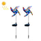 Solar Windmill Garden Lights 2 Pack Waterproof LED Lawn Decor With Auto On Off 0