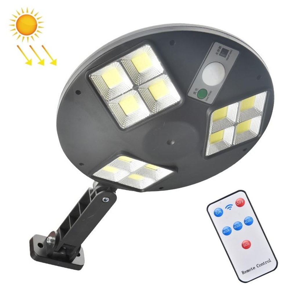 144 LED Solar Motion Sensor Wall Light With Remote Control For Outdoor Garden Security 0