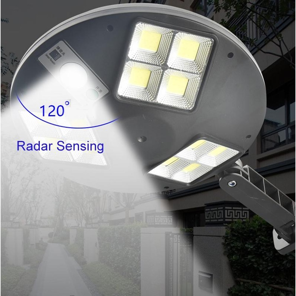 144 LED Solar Motion Sensor Wall Light With Remote Control For Outdoor Garden Security 4